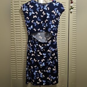 Elegant Butterfly Print Dress